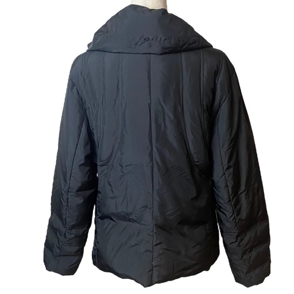 Nine West black puffer down jacket size large $ - Picture 2 of 7